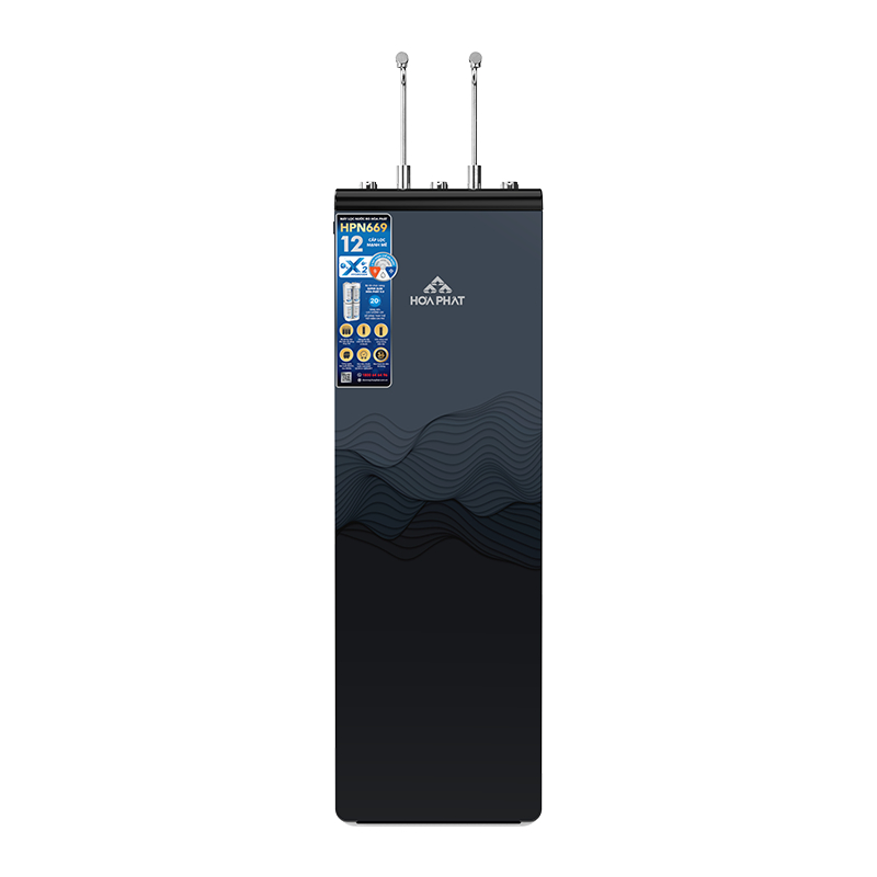 [CHÍNH HÃNG] Máy lọc nước RO nóng lạnh Hòa Phát HPN639 | HPN669 - Hệ 12 Lõi Lọc - 3 chế độ nước nóng