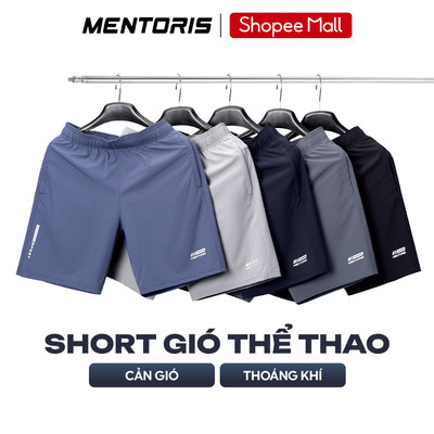 COMBO 2 Quần Short Gió Thể Thao Nam MENTORIS, Vải Gió Mềm Nhẹ, Thoải Mái, Chuẩn Form CB2.MASR25S001