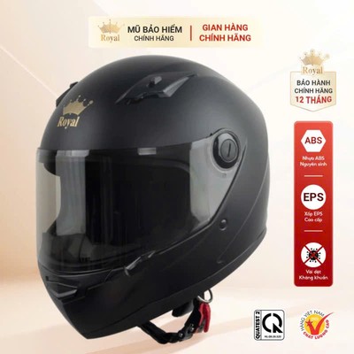 Mũ bảo hiểm Royal M136 (đen nhám - kính khói)