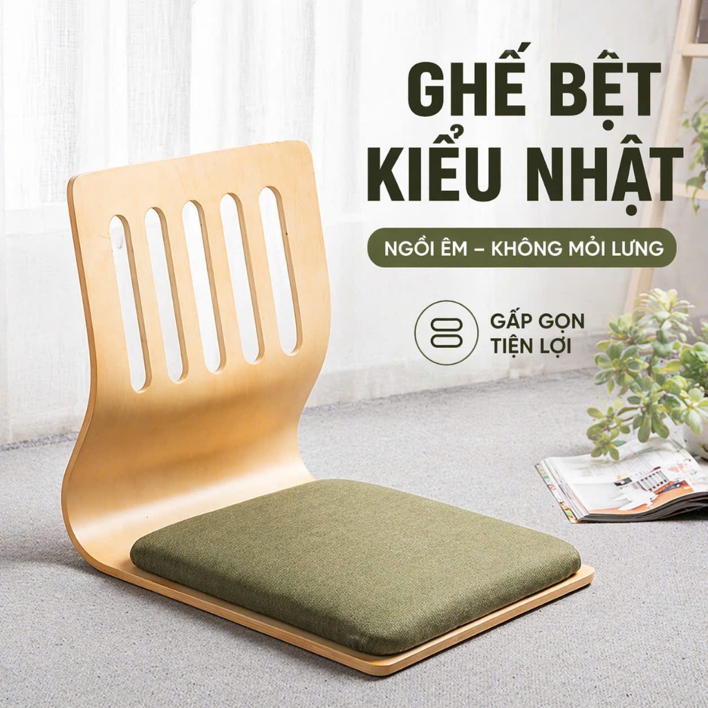 Ghế bệt gỗ kiểu nhật D227 ( Hàng nhập khẩu )