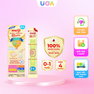 [NHẬP KHẨU - THANH LẺ/HỘP 4 THANH] Sữa công thức Meiji thanh Infant Formula EZcube nhập khẩu