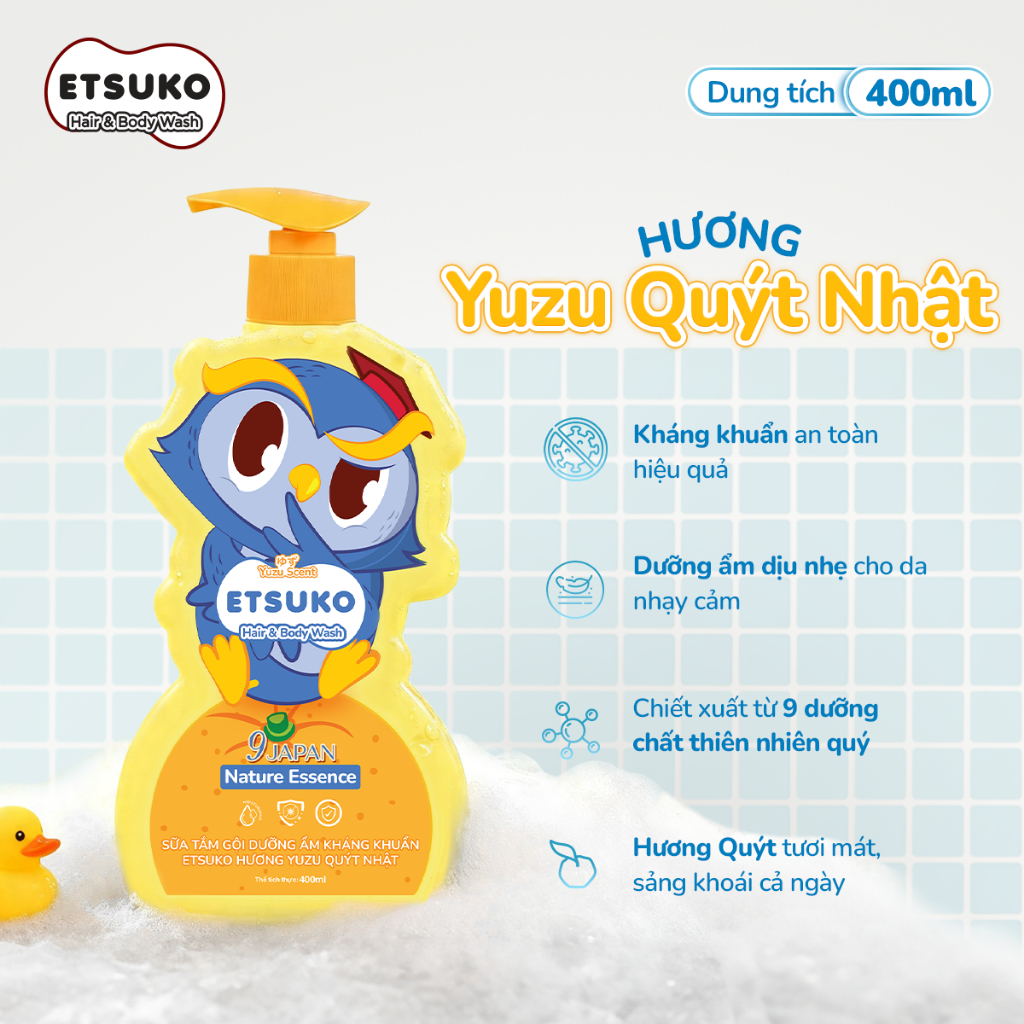 [GIFT] Sữa Tắm Gội Cho Bé ETSUKO 400ml