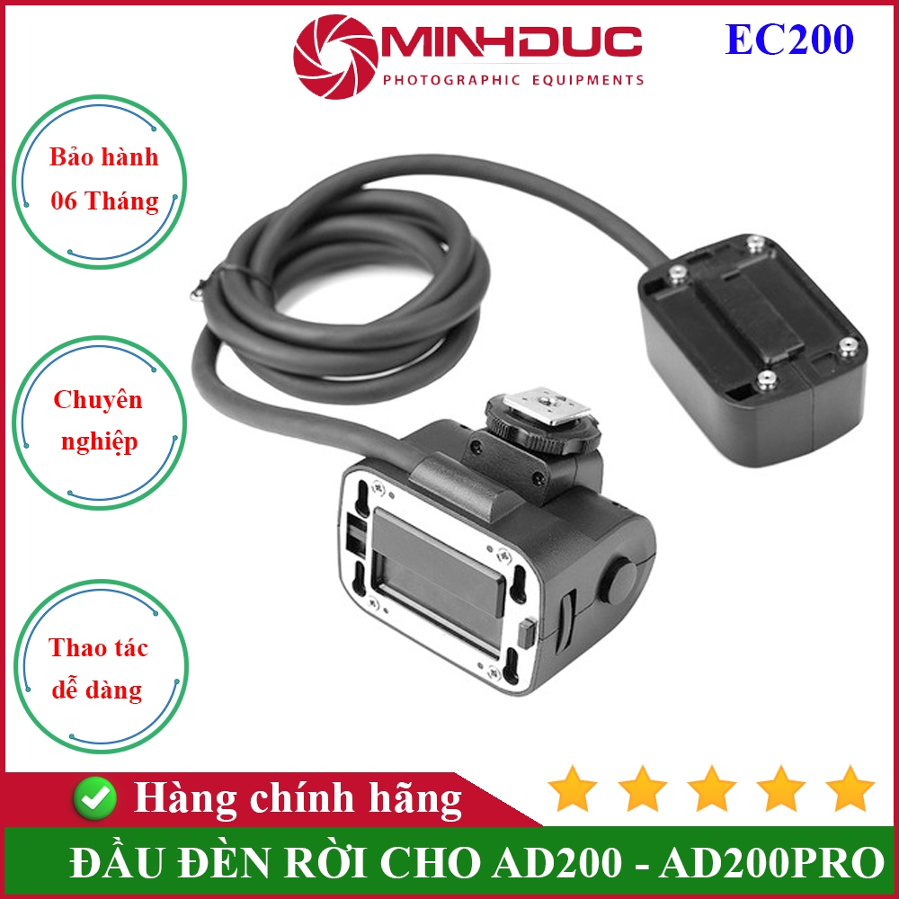 EC200 Đầu đèn rời cho đèn Flash Godox AD200 - AD200 Pro - MINH ĐỨC CAMERA