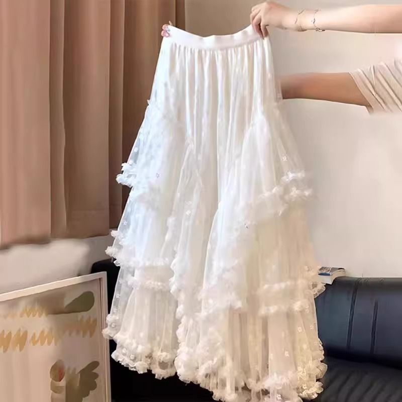 chân váy bé gái size đại CV22 size130-170 25-50kg chân váy vải 3 tầng bé gái lớn quần áo trẻ em hàn 
