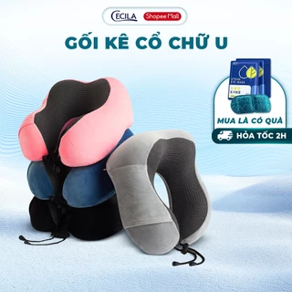 Gối kê cổ chữ U cao su non CECILA Gối Nệm Y Tế giúp giảm đau mỏi cổ cho dân văn phòng du lịch đi ô tô máy bay
