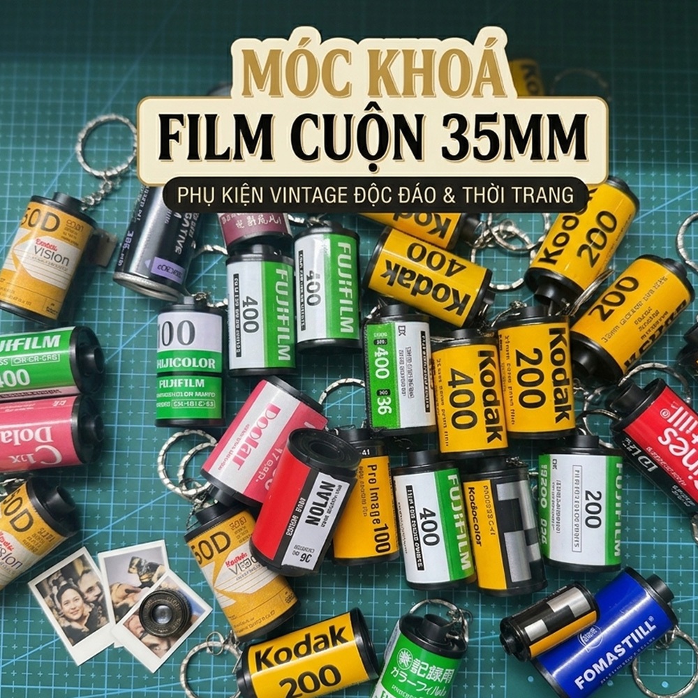 [Hoả Tốc] Móc Khoá Film 35mm - Không có film bên trong, không có ảnh - Phụ Kiện Móc Khoá Film 35mm