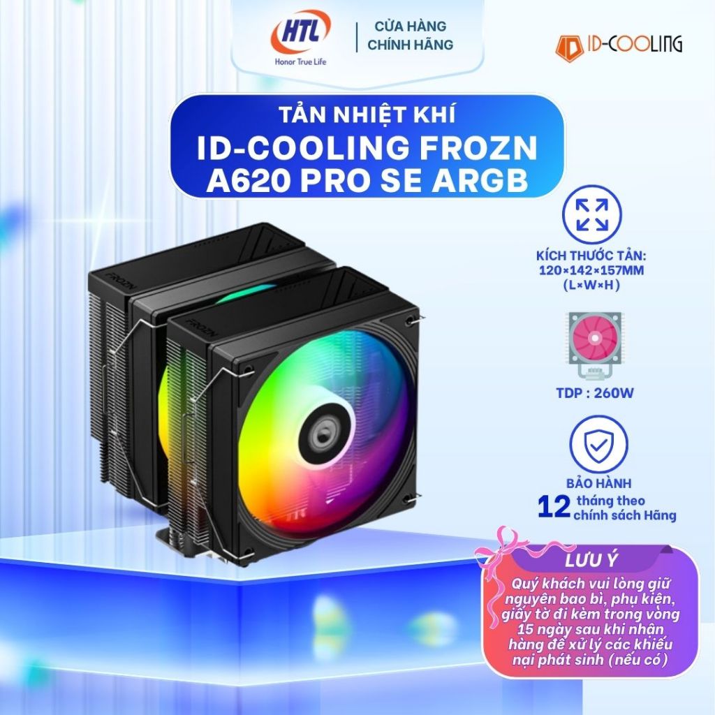 Tản nhiệt khí ID-COOLING FROZN A620 PRO SE ARGB (HÀNG CHÍNH HÃNG)