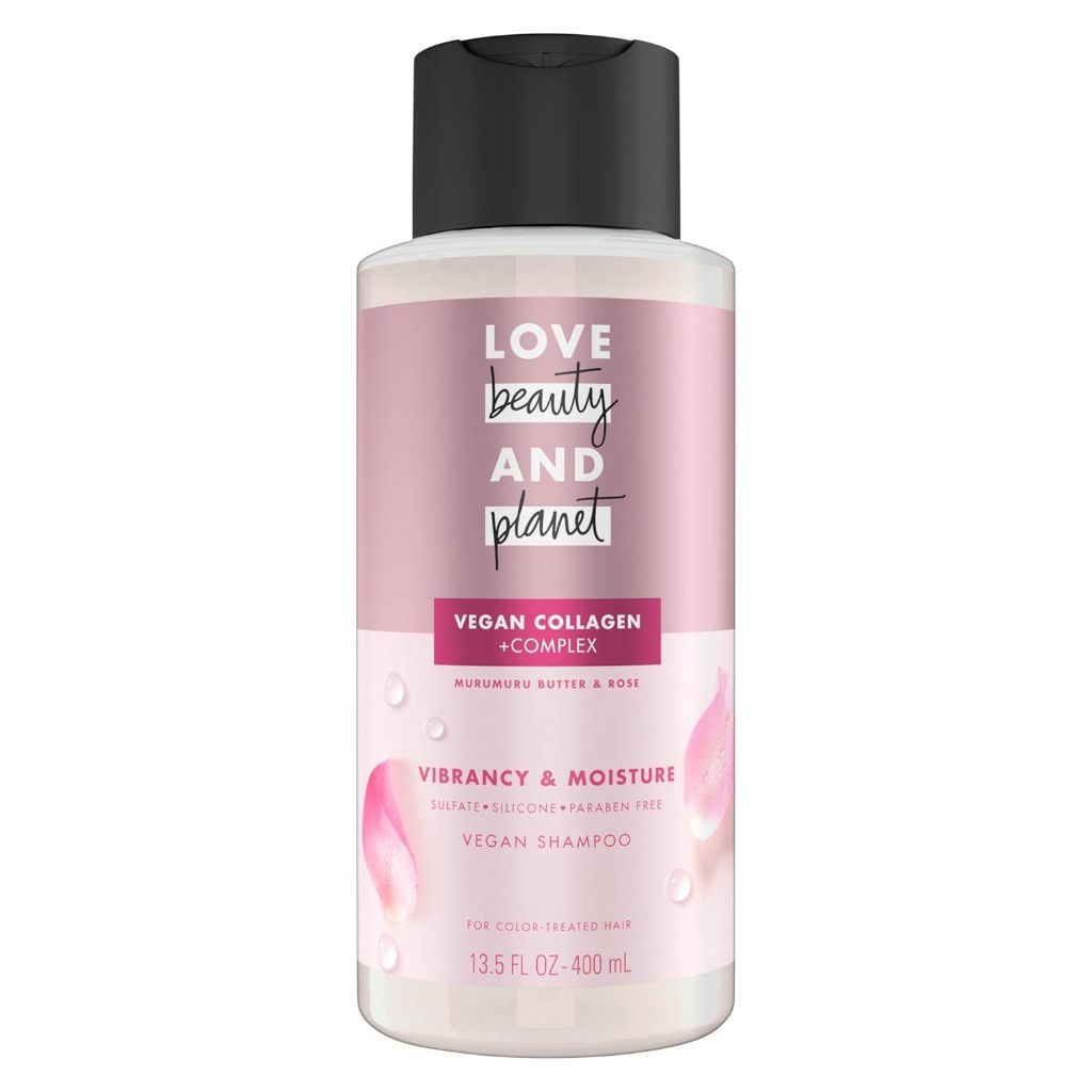 Dầu gội dưỡng ẩm collagen thuần chay Love Beauty and Planet 400ml -Vibrancy & Moisture (Mỹ)