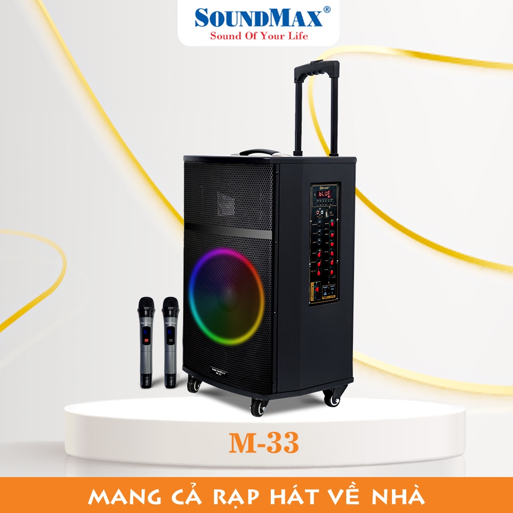 Loa karaoke di động SoundMax M-33 | Trolley Speaker SoundMax M33