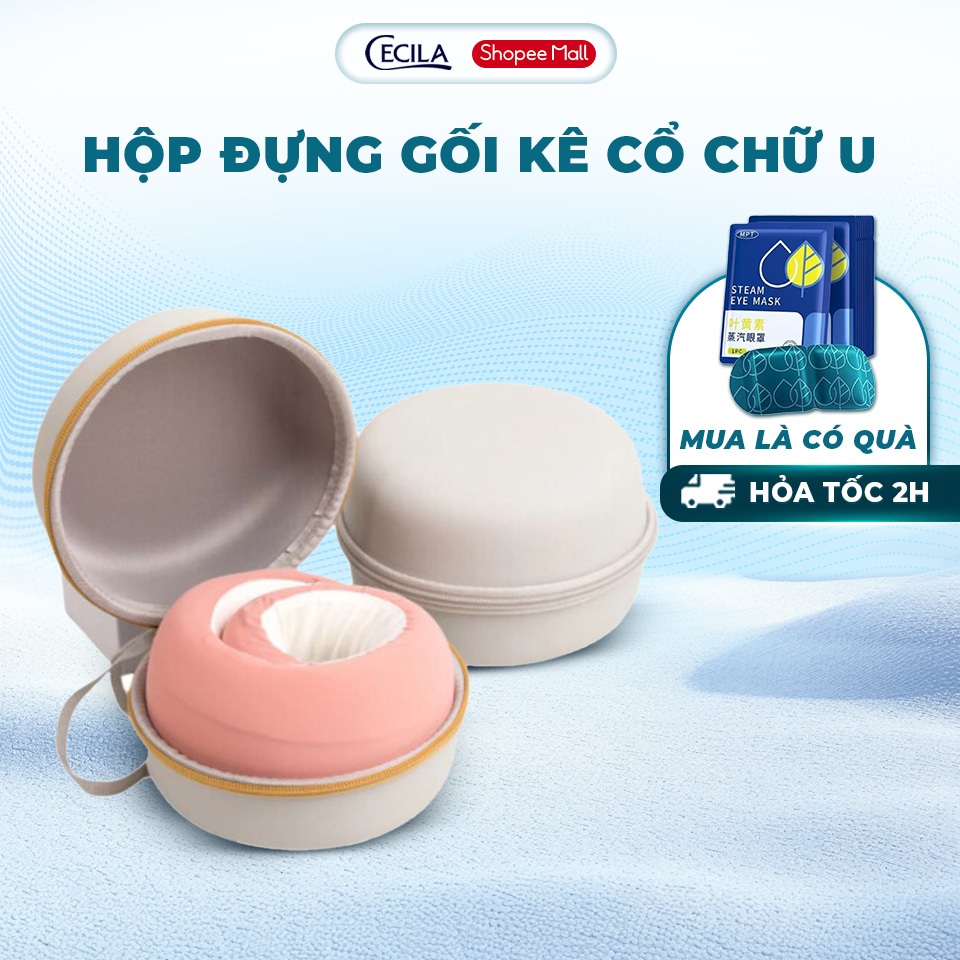 Hộp đựng gối kê cổ chữ U CECILA cao cấp tiện lợi mang đi du lịch