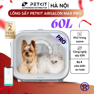 Lồng Sấy Cho Chó Mèo PETKIT AirSalon Max Pro Công Nghệ Sấy Gió Êm Độ Ồn Thấp Được Spa Tin Dùng