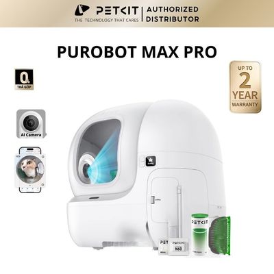 [Camera AI] Máy Dọn Phân Mèo PETKIT Purobot Max Pro Nhà Vệ Sinh Cho Mèo Dọn Cát Mèo Tự Động