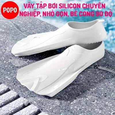 Vây tập bơi silicon chuyên nghiệp DF03 POPO bẻ cong 90 độ, chân nhái lặn độ bền cao