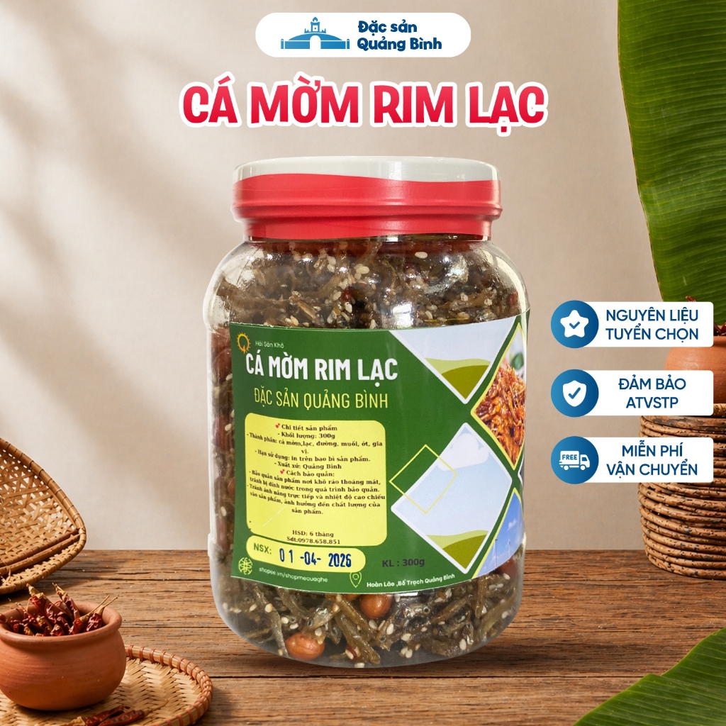Cá Mờm Khô Rang Lạc, Cá Mờm Cơm Khô Rim Lạc Mặn Ngọt Cháy Tỏi Thơm Ngon - Đặc sản Quảng Bình