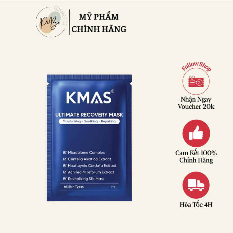 Mặt Nạ Giấy Cấp Nước Làm Dịu Và Phục Hồi Da KMAS Ultimate Recovery Mask Skin Recovery Hydration Mask