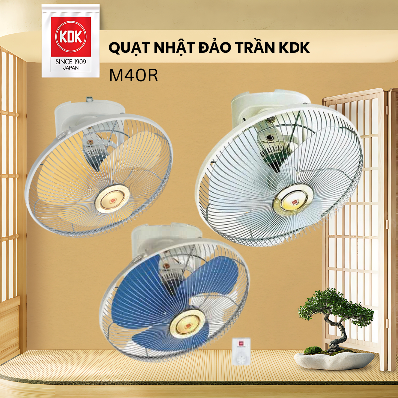 Quạt Nhật Đảo Trần KDK  M40R(GY) - Bảo Hành Chính Hãng KDK