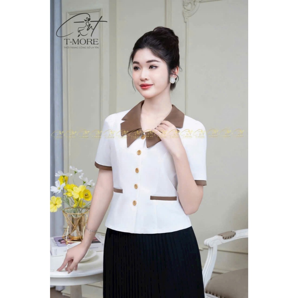 ÁO SƠ MI FORM TÔN DÁNG TAY NGĂN J22 THANH LỊCH