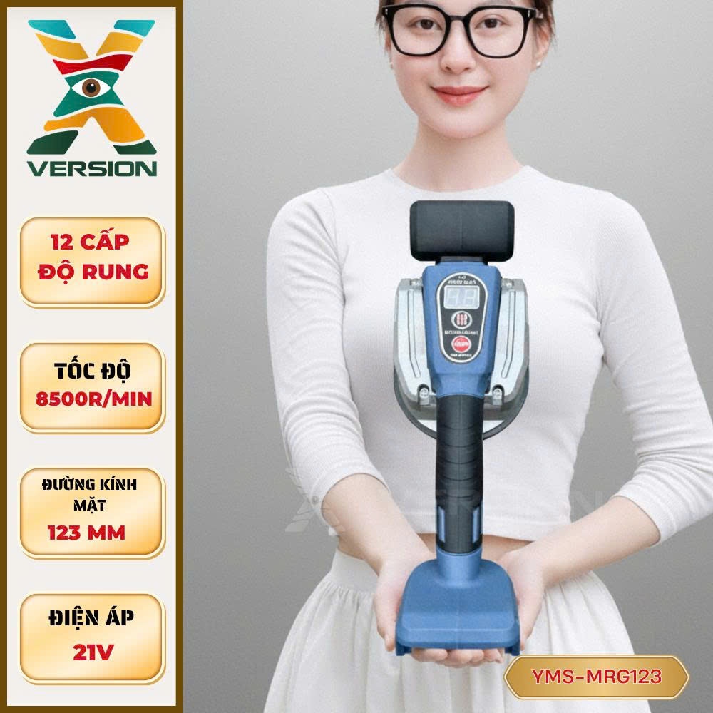 Máy hít rung gạch YMS-MRG123 sử dụng chân pin phổ thông-Xversion