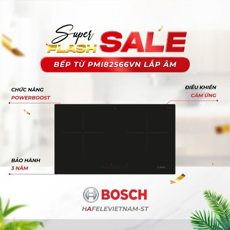 Bếp Từ Đôi Bosch PMI82566VN Lắp Âm – Mẫu bếp từ đôi bán chạy của Bosch trong phân khúc tầm trung, th