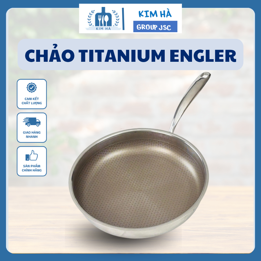 Chảo Nông Sâu Titanium Engler Size 26cm Chất Liệu An Toàn Chống Dính Tốt, Dày Dày Chắc Chắn - Kim Hà