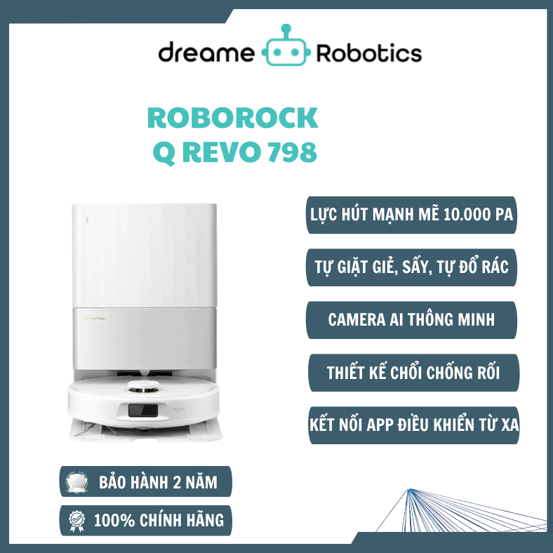 Robot hút bụi lau nhà Roborock QR 798 – Bản Quốc Tế Hàng Chính Hãng