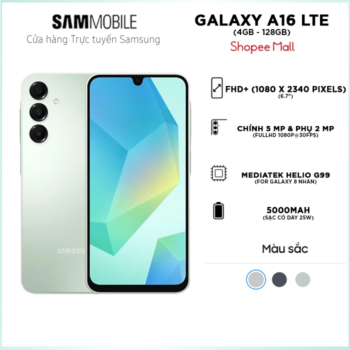 [ KH T4 ]A - Điện Thoại Samsung Galaxy A16 4GB/128GB
