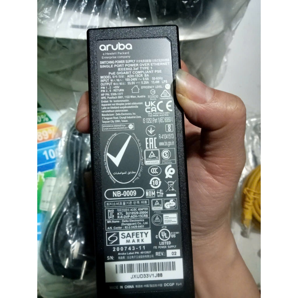 Nguồn POE 55v-0.28A 15.4W LPS Aruba hàng chính hãng mới 100%