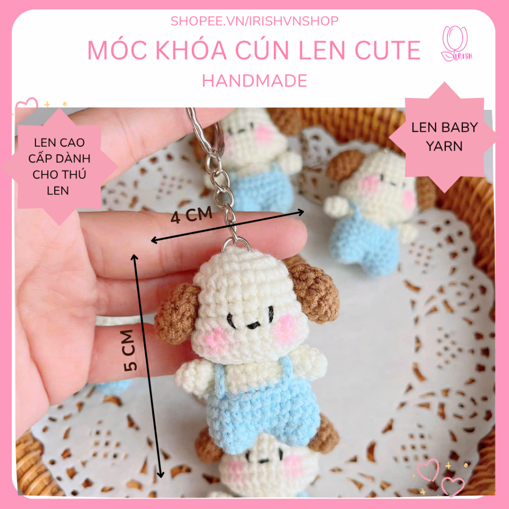 [Hàng sẵn] Móc khóa len cún cute siu dễ thương by Irishvnshop