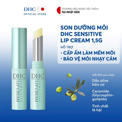Son dưỡng môi bảo vệ môi nhạy cảm DHC Sensitive Lip Cream 1,5g