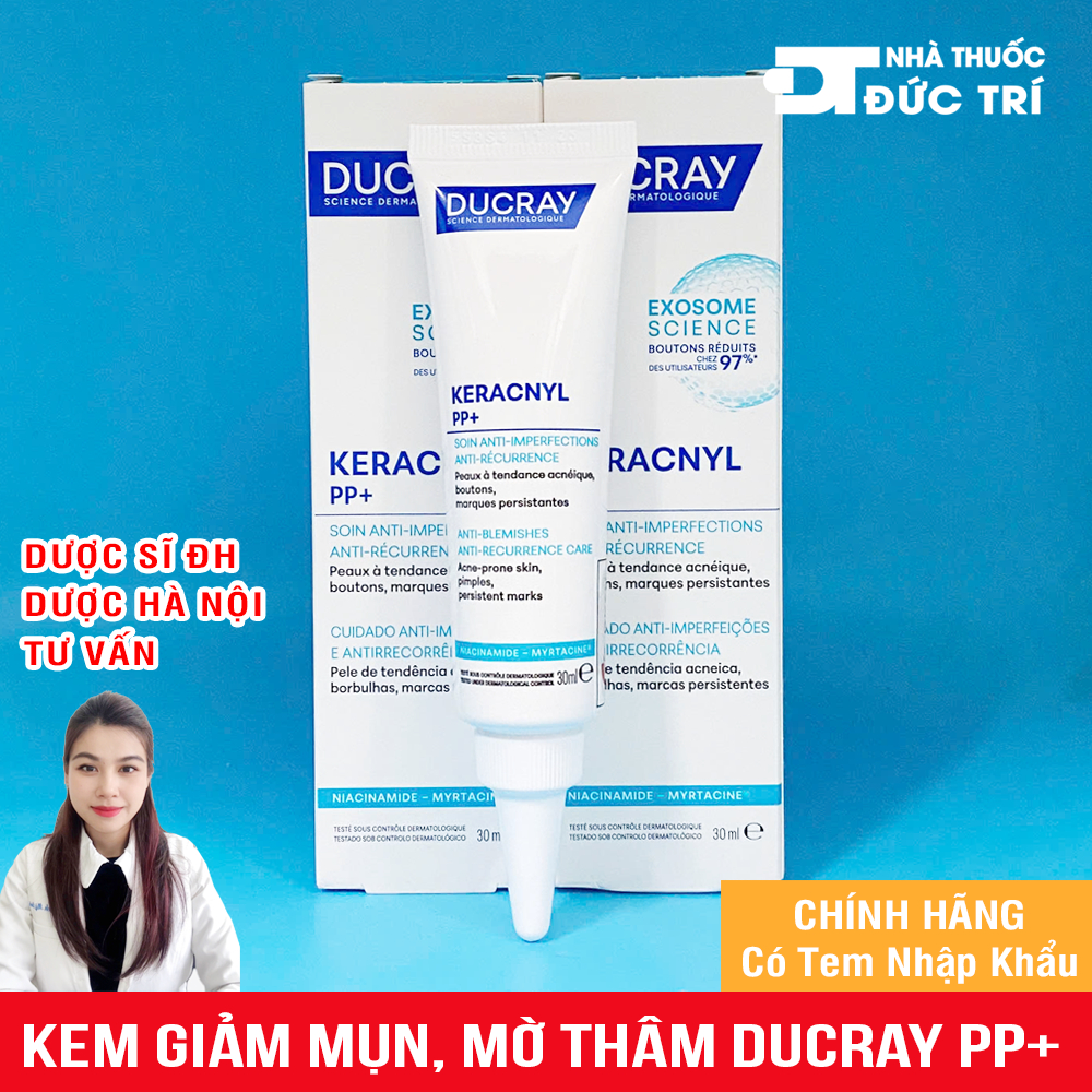 [NHẬP KHẨU] Kem hỗ trợ giảm mụn trứng cá DUCRAY Keracnyl PP+ Anti-Blemish Soothing Cream Ducray 30ml