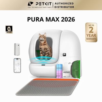 [NEW 2026] Nhà Vệ Sinh Cho Mèo Tự Động, Máy Dọn Phân Mèo Petkit Pura Max Bản Mới 2026