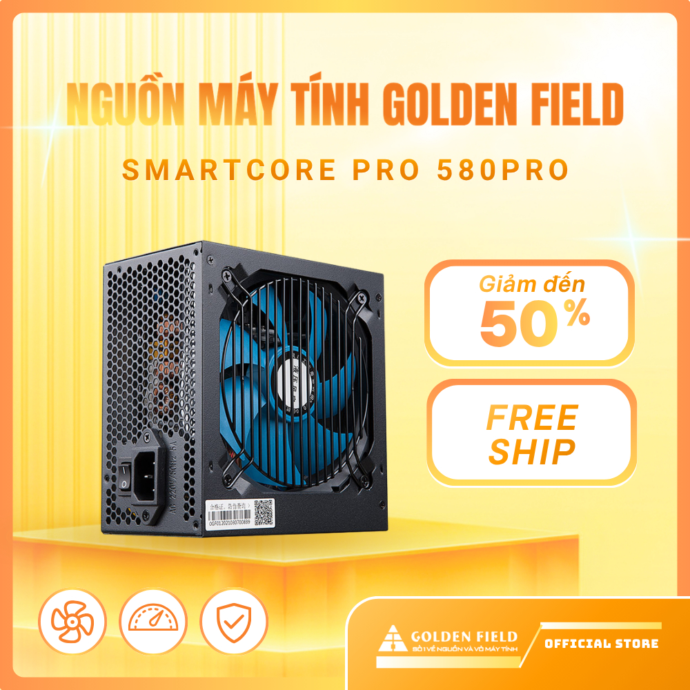 [TẶNG CHUỘT M007] Nguồn Máy Tính Golden Field SmartCore Pro - Chuẩn 80 Plus Bronze - 500W/600W/700W 