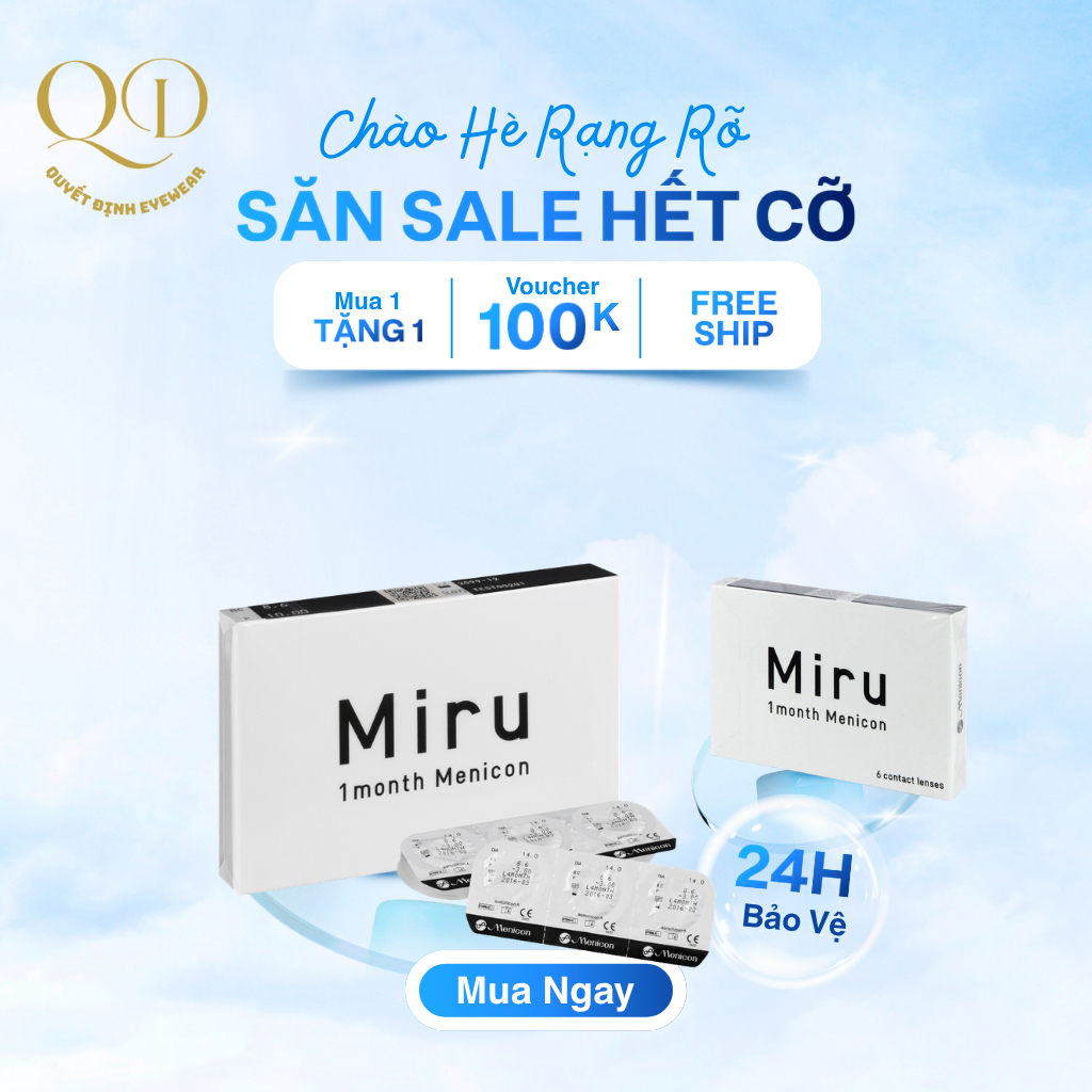 Miru 1month Menicon Lens – Kính Áp Tròng Cận 1 tháng Miru, chiếc
