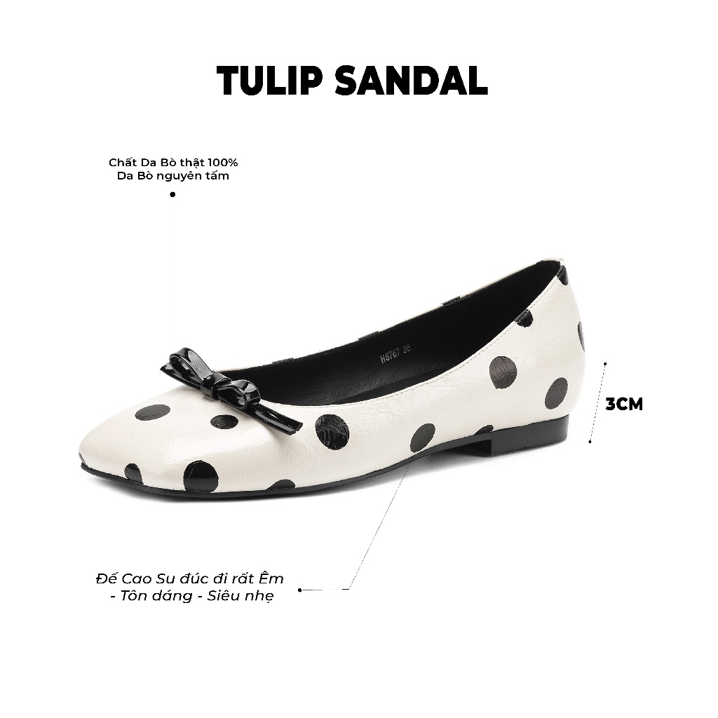 NALYN - GIÀY TULIP DA THẬT MÀU TRẮNG