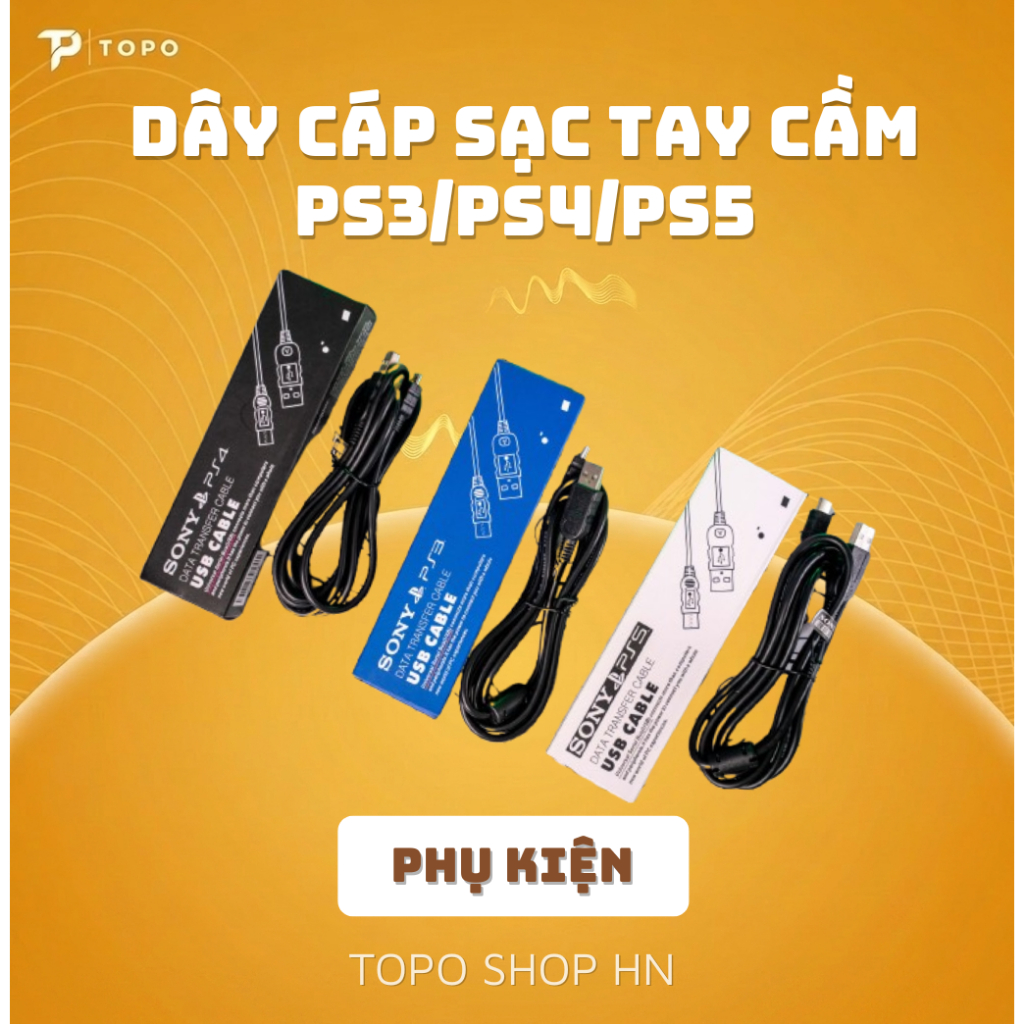 Dây cáp PS3 - PS4 - PS5 Kết nối tay cầm với máy chơi game Playstation
