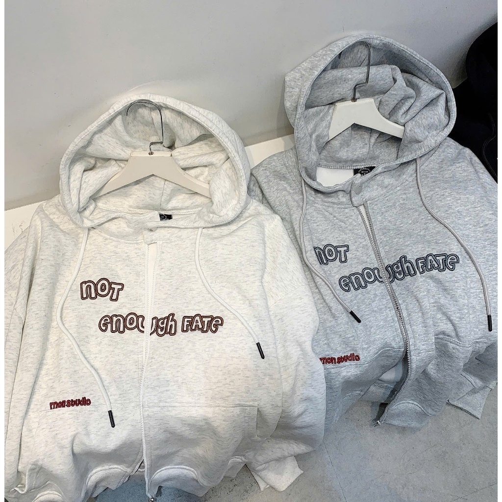 [ NỈ ÉP MÙA HÈ MÁT ]  Áo Khoác Hoodie Zip Chống Nắng Mùa Hè THÊU NỔI 3D NOT FATE , Vải Nỉ Ép Dành Riêng Cho Mùa Hè. | BigBuy360 - bigbuy360.vn