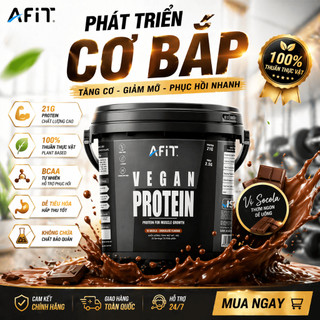 Bột Whey Protein Thực Vật Vegan Thuần Chay Hỗ Trợ Phát Triển Cơ Bắp Tập Gym - Hàng chính hãng AFIT