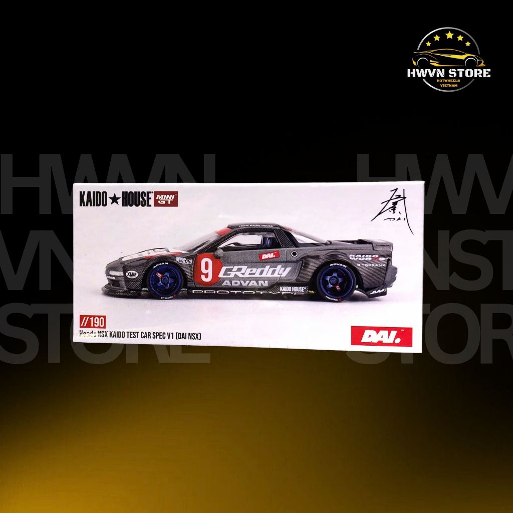 Xe mô hình Kaido House KHMG190 Honda NSX Kaido Test Car Spec V1 ( DAI NXS) màu xám