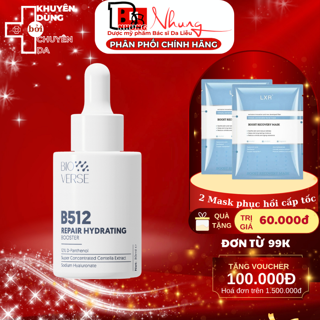 Tinh Chất B512 Bioverse Phục Hồi Da Cấp Ẩm B512 Repair Hydrating Booster 5-30ml