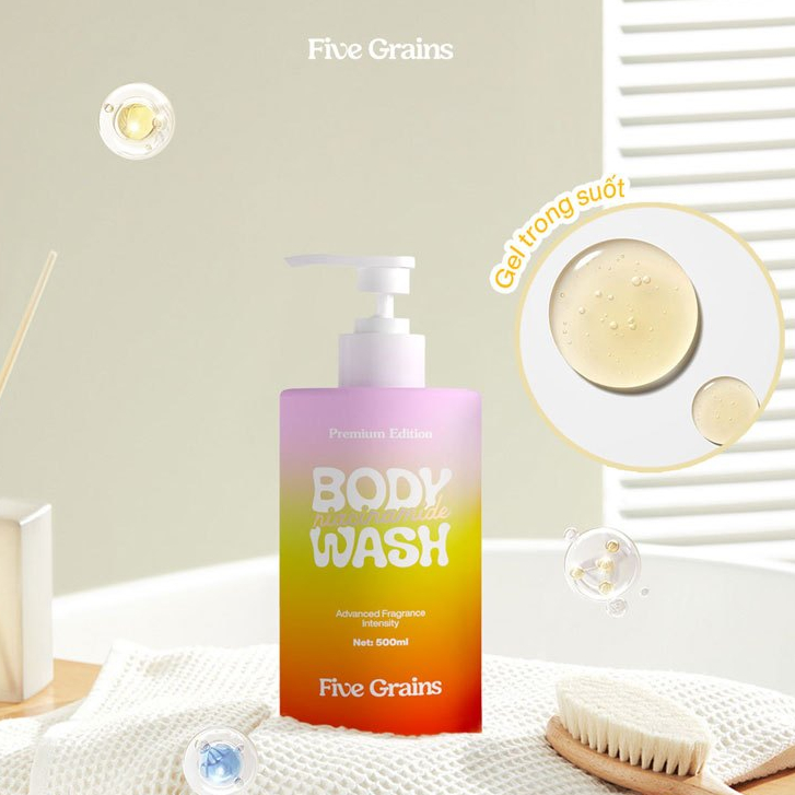Sữa Tắm Five Grains Niacinamide Moisturizing Body Wash 500ml