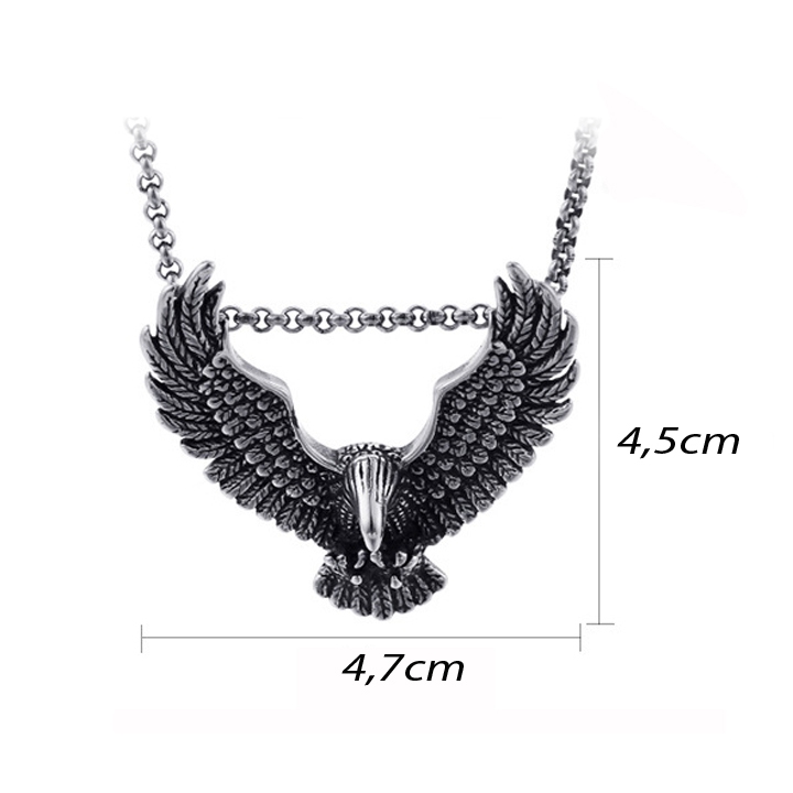 MD013 Mặt dây chuyền nam titan hình con chim đại bàng