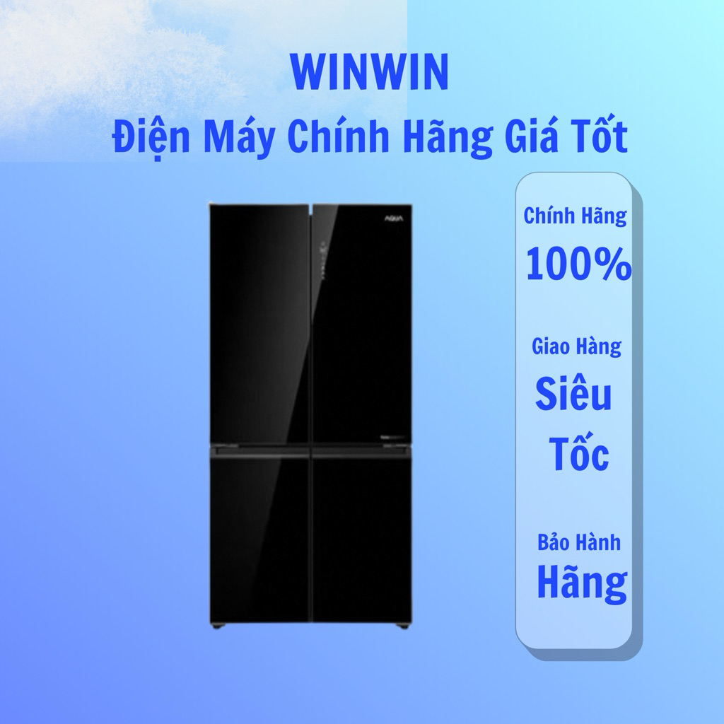 Tủ lạnh Aqua Inverter 660 lít Multi Door AQR-M727XA(GB)U1 - Mặt gương đen