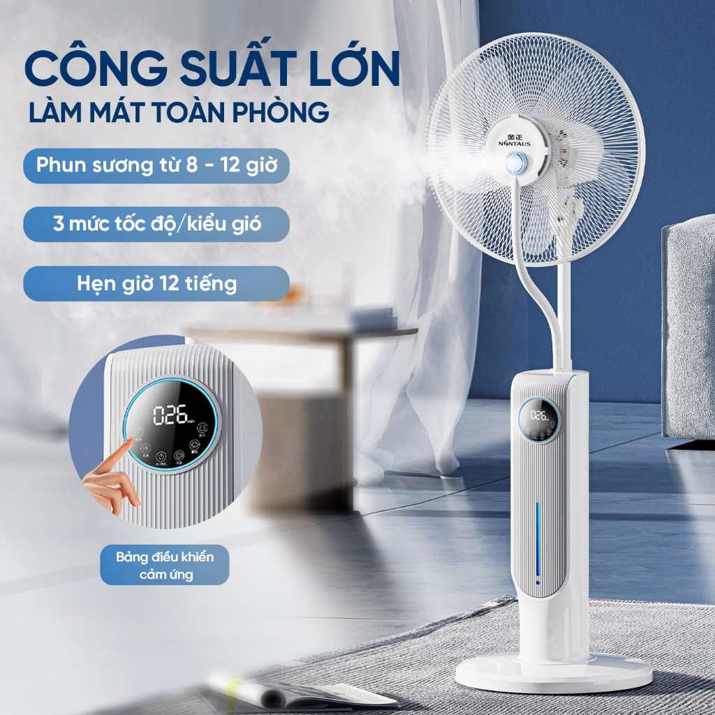 Quạt Phun Sương Điều Hòa, Quạt Gió Hơi Nước Cao Cấp, Quạt Hơi Nước Điều Hòa Tạo Ion Âm Công Suất 85W | BigBuy360 - bigbuy360.vn