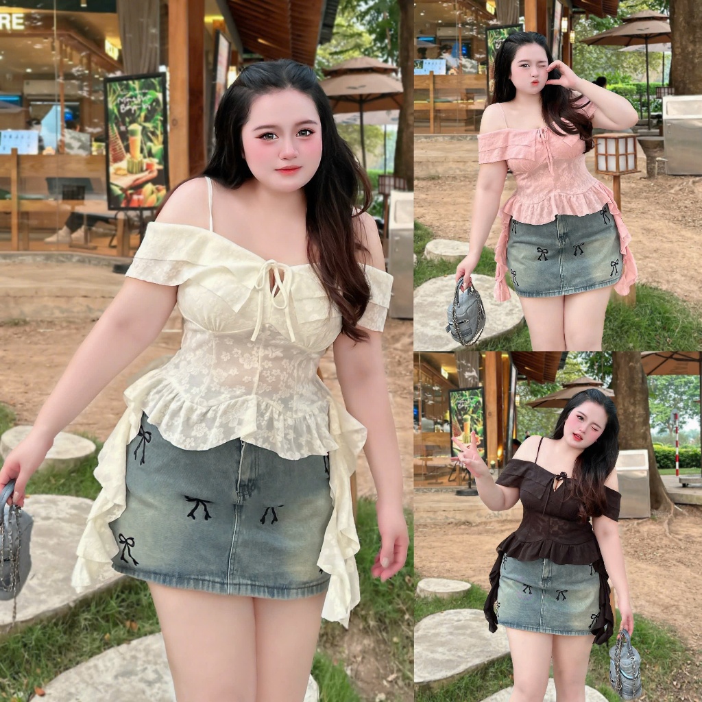 Áo kiểu BIGSIZE tua rua (50-120kg) slay, sang trọng đi làm, đi chơi, đi tiệc - Ú XINH STORE - AK24 (