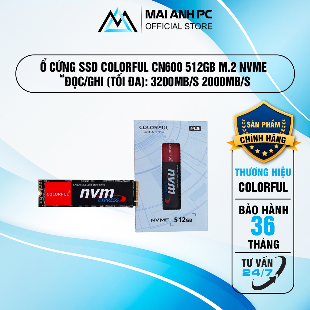 Ổ cứng ssd nvme Colorful 512GB_ CN600 512GB