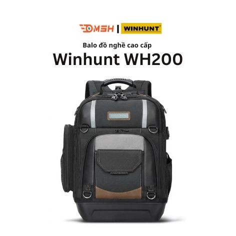 Balo WINHUNT WH200 Đựng Đồ Nghề Cao Cấp - Túi Đựng Dụng Cụ Đa Năng Cho Thợ Điện, Vải Oxford Siêu Bền