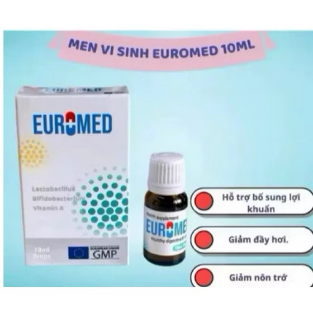 [MẪU MỚI] Men vi sinh Euromed -bổ sung lợi khuẩn cho đường ruột, hỗ trợ giảm  rối loạn tiêu hóa do l