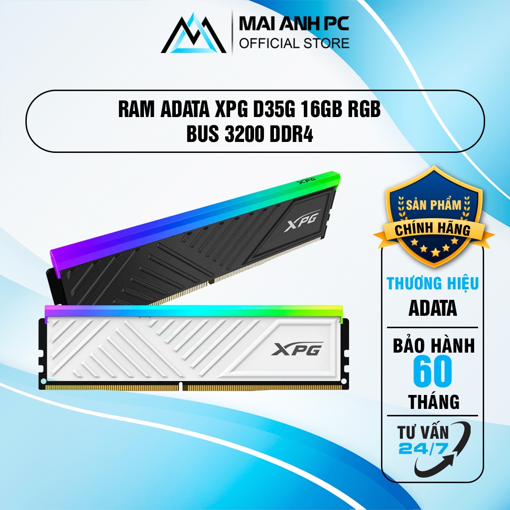 ADATA XPG SPECTRIX D35G RGB 16GB DDR4 3200 Black / White