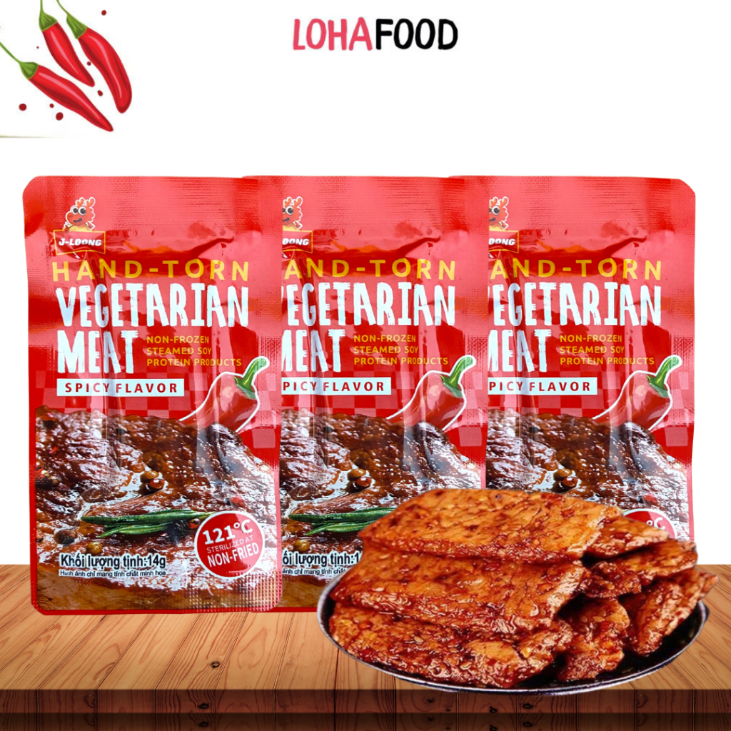 Combo 20 gói Thịt chay vị Tê Cay Tứ Xuyên ăn liền JILONG