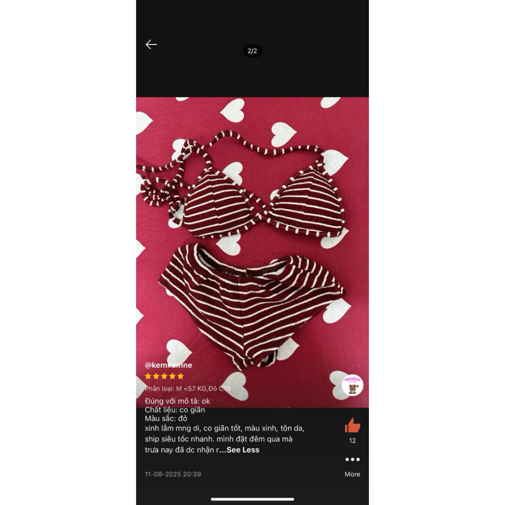 Set Bikini TWENTI Thun Sọc Ngang Kèm Mút Rời | BigBuy360 - bigbuy360.vn